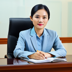 **

"A professional Vietnamese businesswoman in a modest áo dài, sitting at a desk in a Ho Chi Minh City office, fully clothed, appropriate attire, safe for work, perfect anatomy, natural proportions, professional photography, high quality, warm lighting, modern office environment."

**
