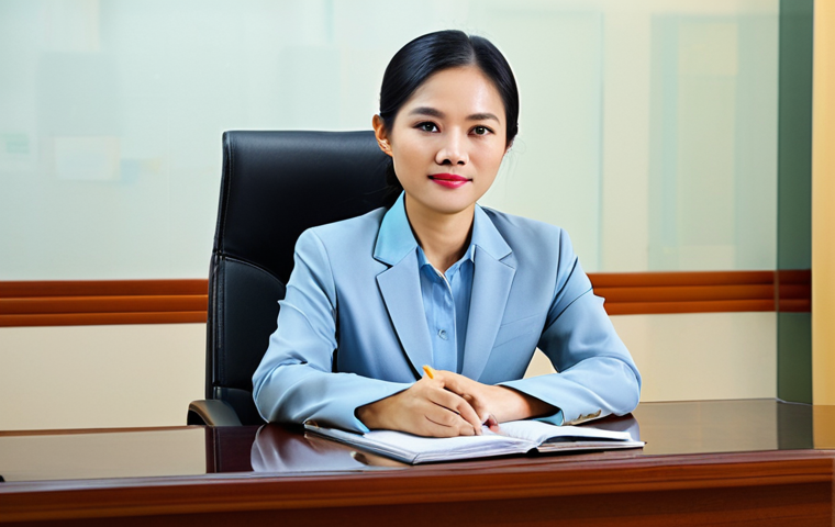 **

"A professional Vietnamese businesswoman in a modest áo dài, sitting at a desk in a Ho Chi Minh City office, fully clothed, appropriate attire, safe for work, perfect anatomy, natural proportions, professional photography, high quality, warm lighting, modern office environment."

**