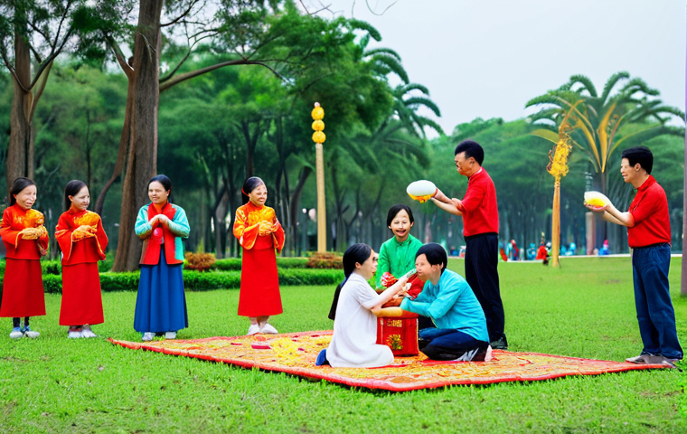 가족사진 촬영 비용 - Studio Portrait with Ao Dai**

"A happy Vietnamese family, including parents and two children, posin...